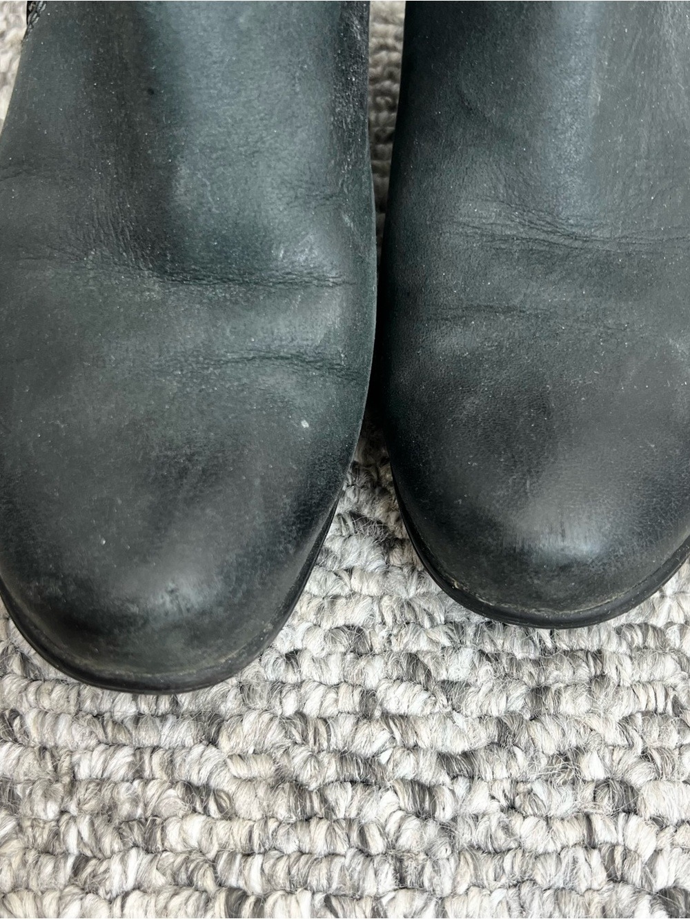 Blondo deep charcoal grey green old money tall waterproof leather boots 7 - Picture 11 of 15